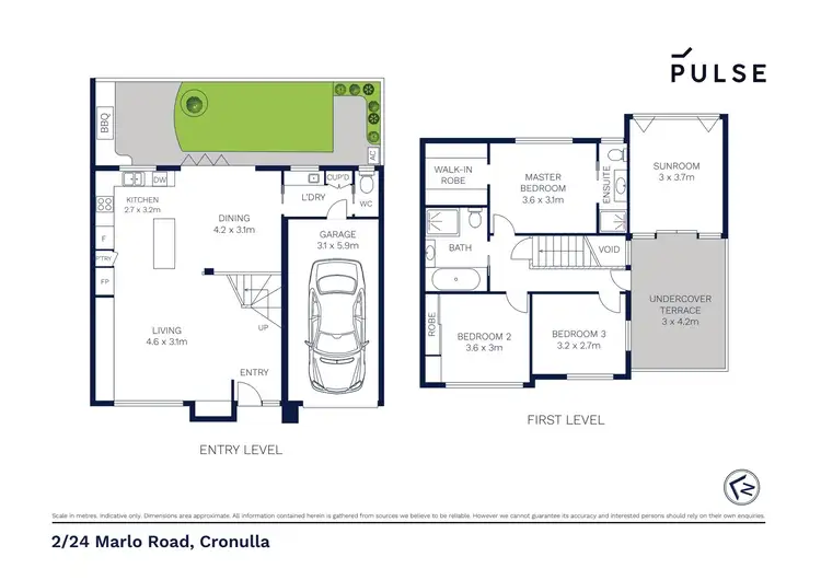Floorplan of Homely townhouse listing, 2/24 Marlo Road, Cronulla NSW 2230