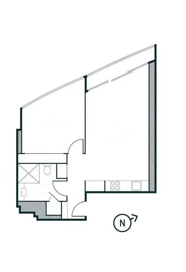 Floorplan of Homely apartment listing, 602/100 Harbour Esplanade, Docklands VIC 3008