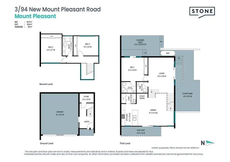 Floorplan of Homely townhouse listing, 3/94 New Mount Pleasant Road, Mount Pleasant NSW 2519