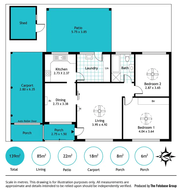 Floorplan of Homely unit listing, 1/399 Morphett Road, Oaklands Park SA 5046