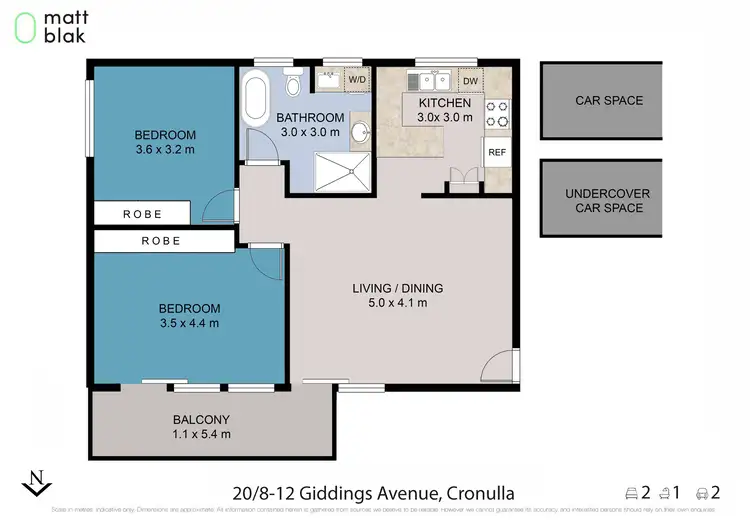 Floorplan of Homely unit listing, 20/8-12 Giddings Avenue, Cronulla NSW 2230