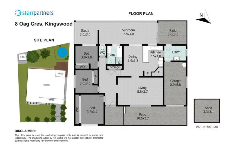 Floorplan of Homely house listing, 8 Oag Crescent, Kingswood NSW 2747