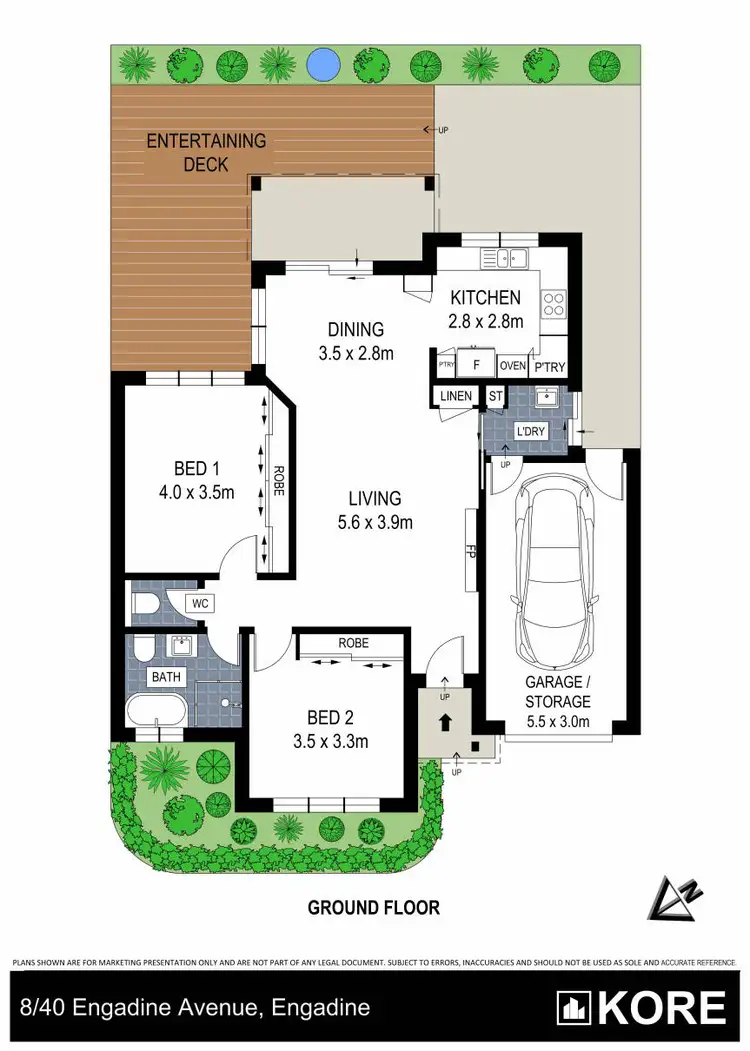 Floorplan of Homely villa listing, 8/40 Engadine Avenue, Engadine NSW 2233