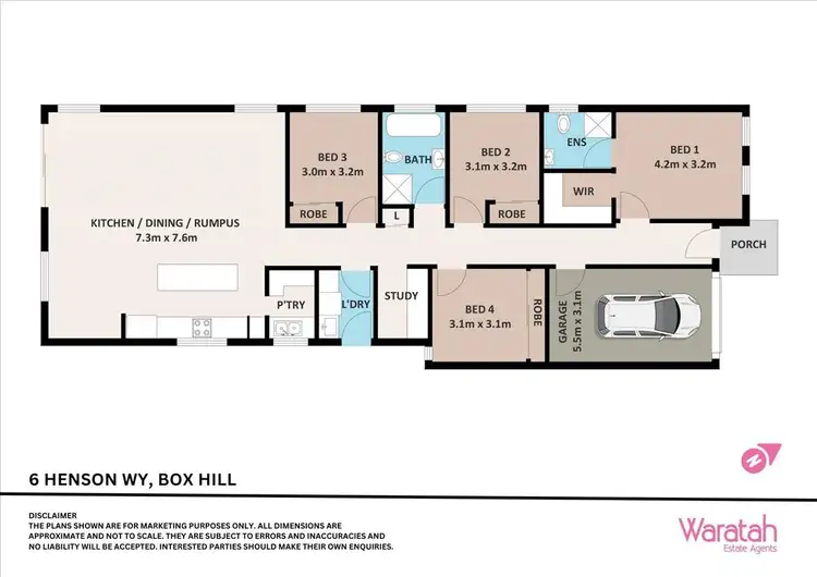 Floorplan of Homely house listing, 6 Henson Way, Box Hill NSW 2765