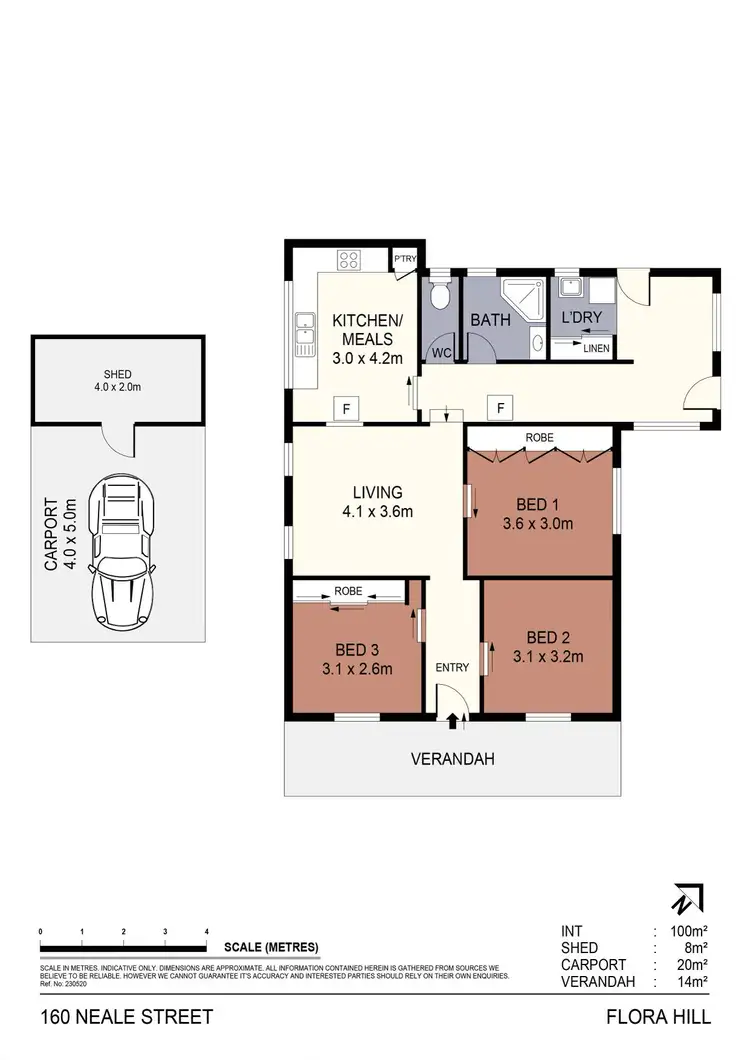 Floorplan of Homely house listing, 160 Neale Street, Flora Hill VIC 3550