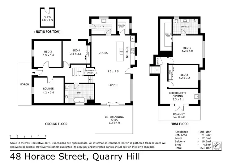 Floorplan of Homely house listing, 48 Horace Street, Quarry Hill VIC 3550