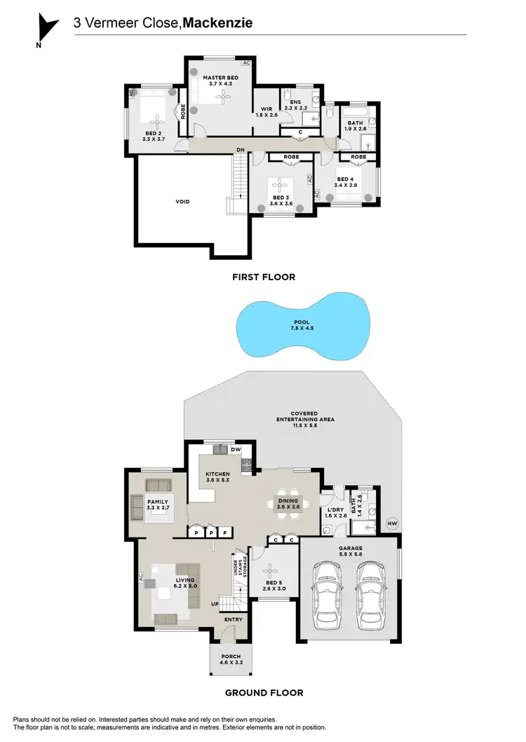 Floorplan of Homely house listing, 3 Vermeer Close, Mackenzie QLD 4156