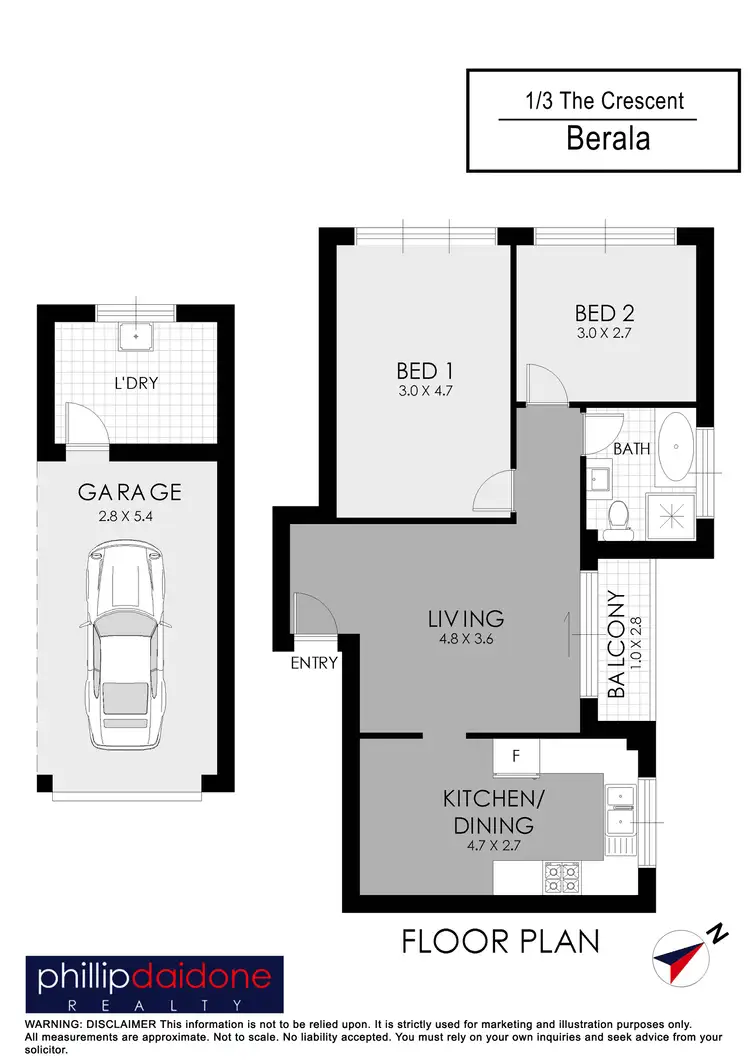 Floorplan of Homely apartment listing, 1/3-5 The Crescent, Berala NSW 2141