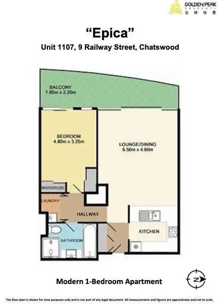 Floorplan of Homely apartment listing, 1107/9 Railway Street, Chatswood NSW 2067