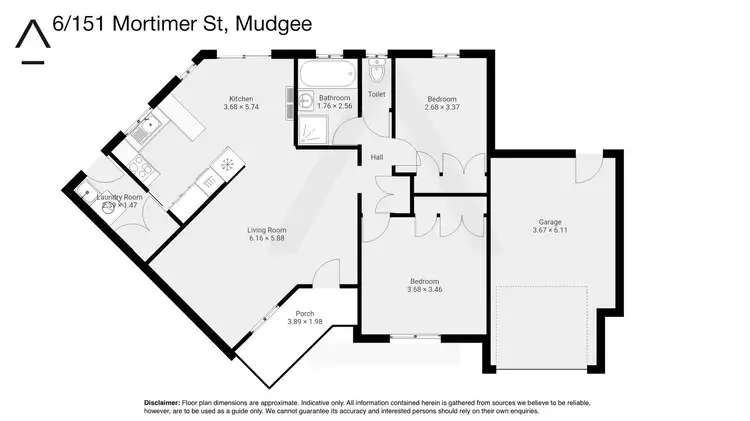 Floorplan of Homely unit listing, 6/151 Mortimer Street, Mudgee NSW 2850