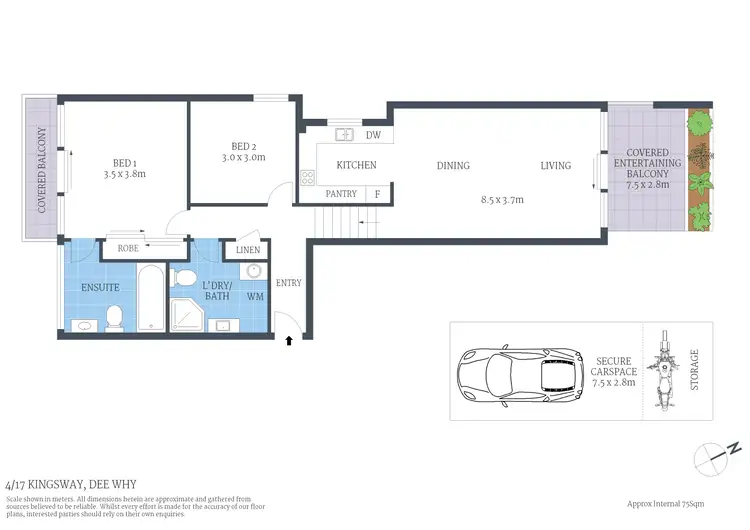 Floorplan of Homely apartment listing, 4/17 Kingsway, Dee Why NSW 2099