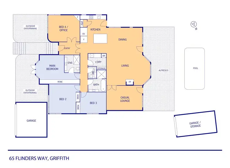 Floorplan of Homely house listing, 65 Flinders Way, Griffith ACT 2603