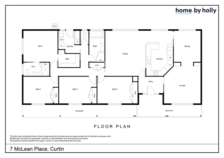 Floorplan of Homely house listing, 7 McLean Place, Curtin ACT 2605