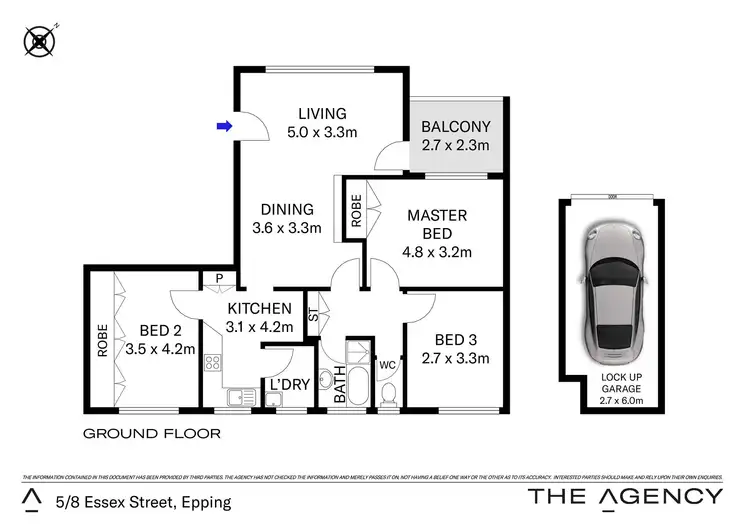 Floorplan of Homely apartment listing, 5/8 Essex Street, Epping NSW 2121