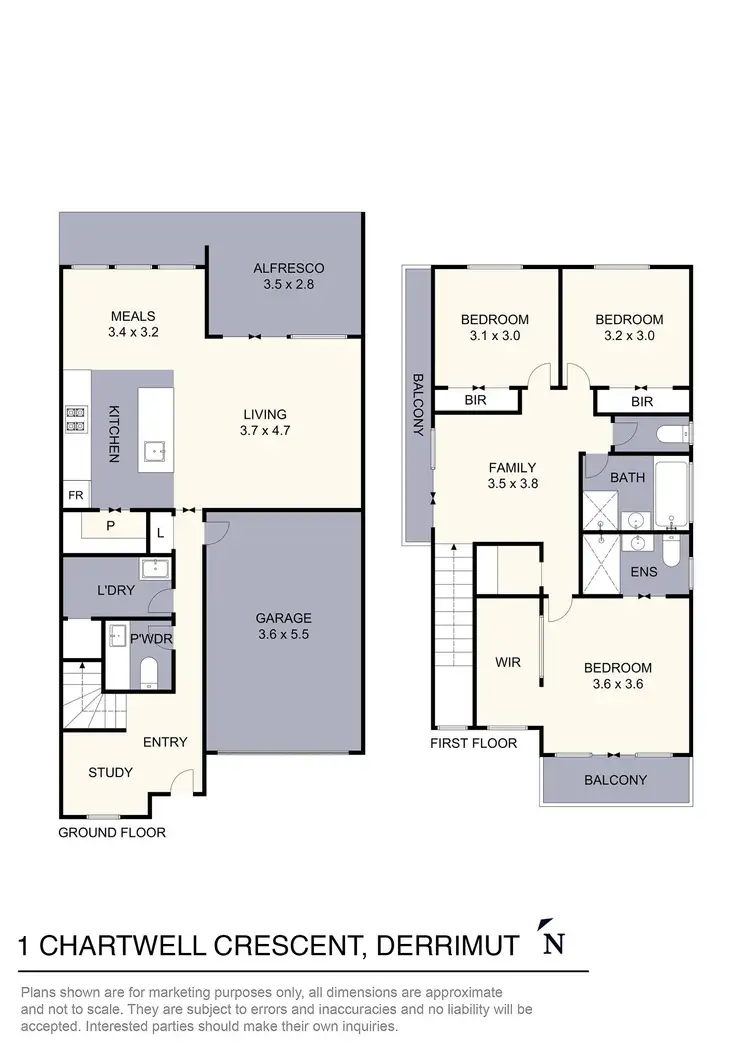 Floorplan of Homely townhouse listing, 1 Chartwell Crescent, Derrimut VIC 3026