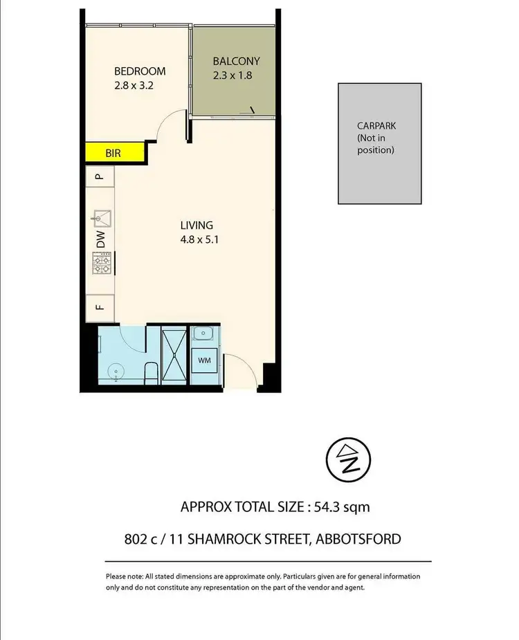 Floorplan of Homely apartment listing, 802C/11 Shamrock Street, Abbotsford VIC 3067
