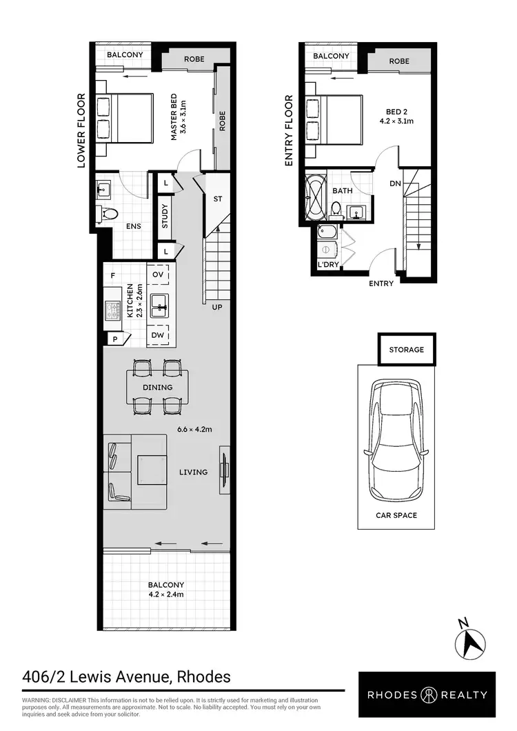 Floorplan of Homely apartment listing, 406/2 Lewis Avenue, Rhodes NSW 2138