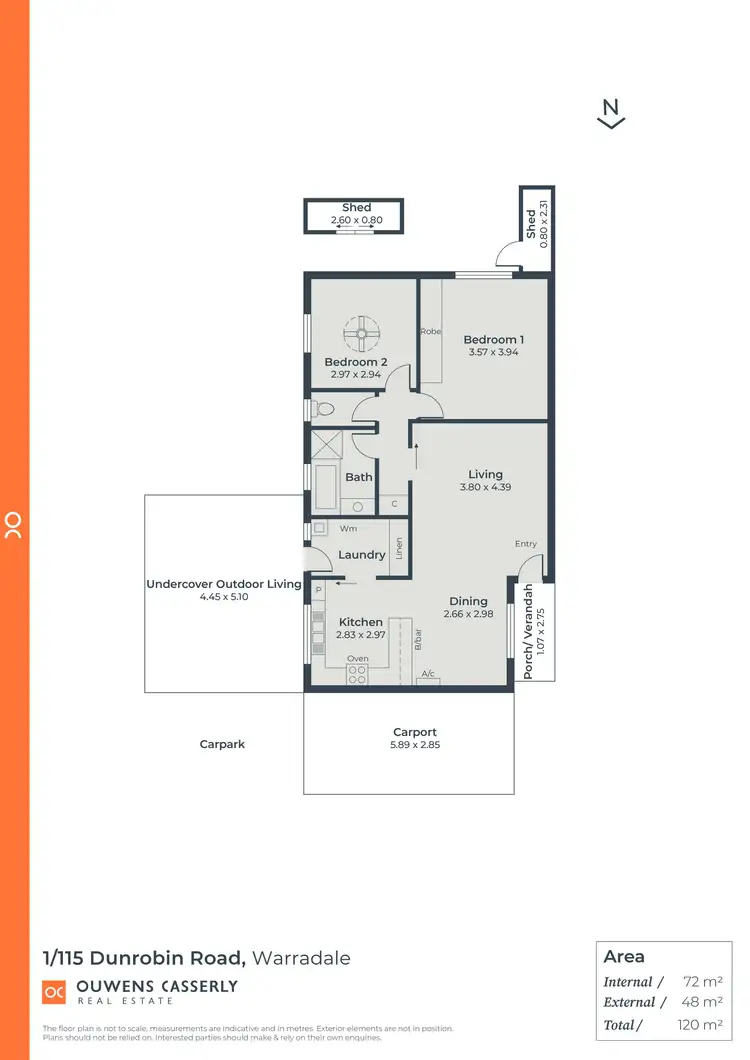 Floorplan of Homely unit listing, 1/115 Dunrobin Road, Warradale SA 5046