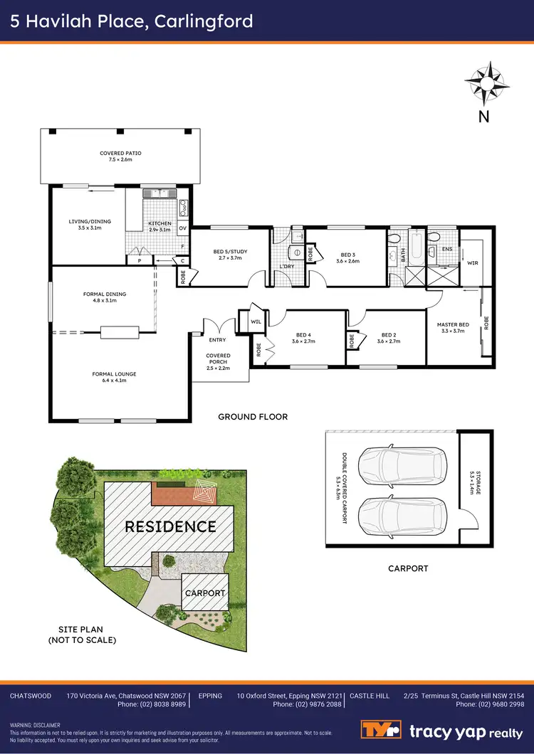 Floorplan of Homely house listing, 5 Havilah Place, Carlingford NSW 2118