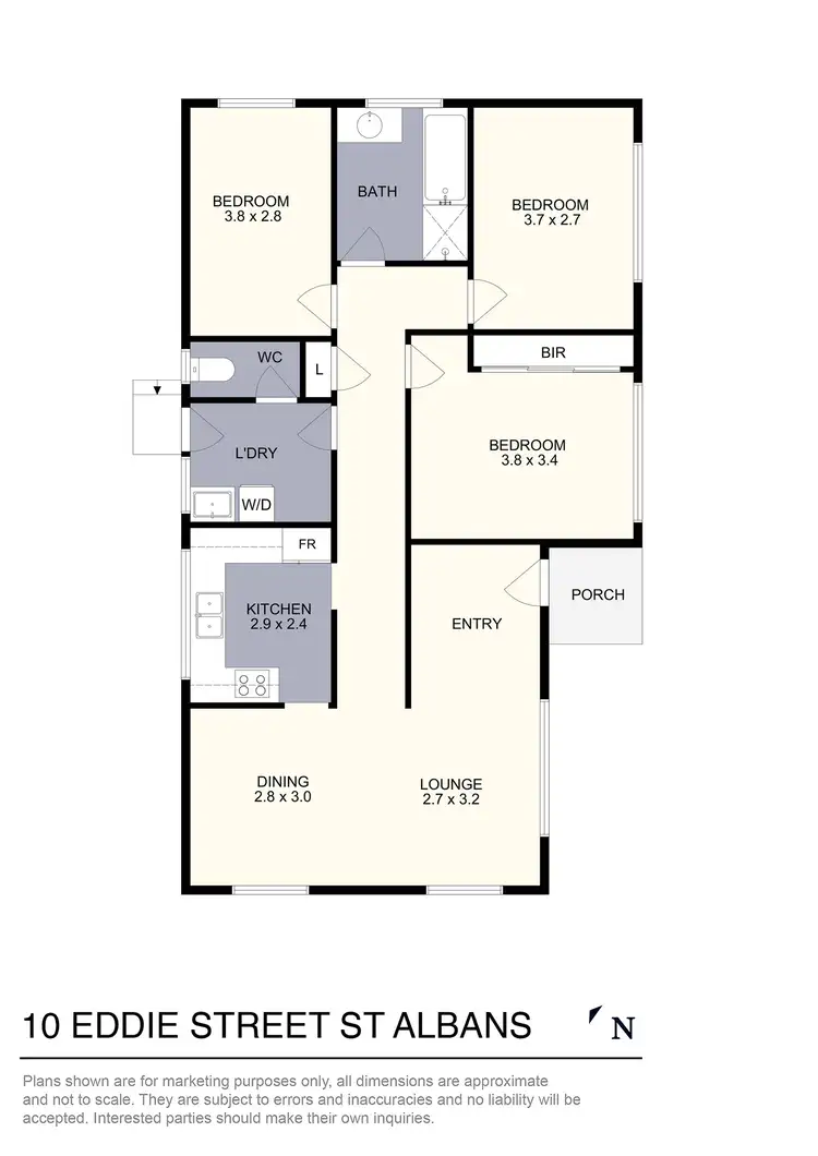 Floorplan of Homely house listing, 10 Eddie Street, St Albans VIC 3021