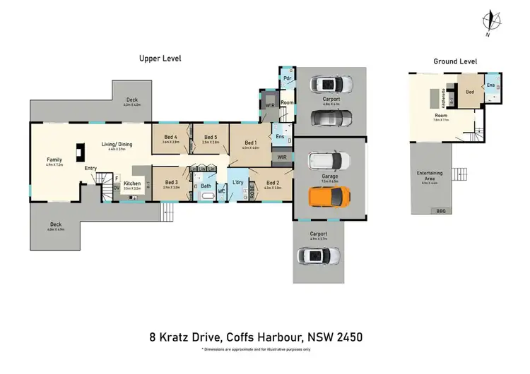 Floorplan of Homely house listing, 8 Kratz Drive, Coffs Harbour NSW 2450