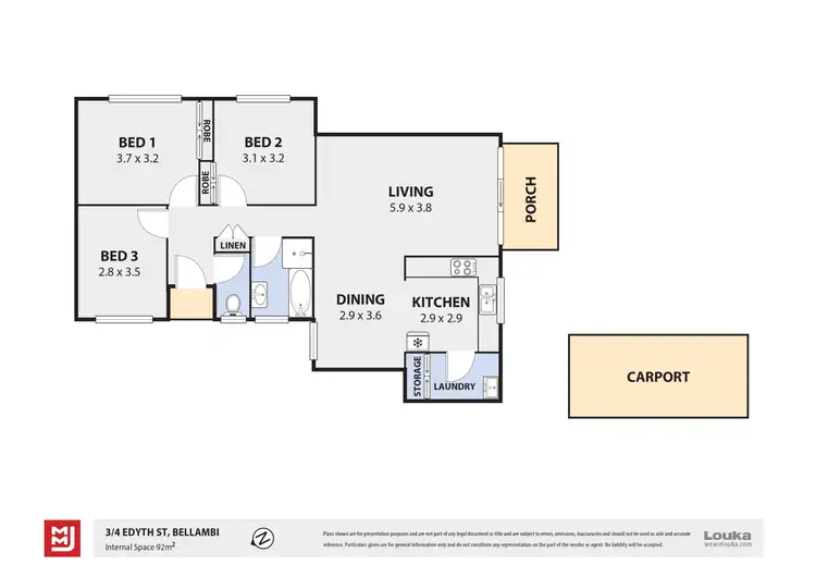 Floorplan of Homely villa listing, 3/4 Edyth Street, Bellambi NSW 2518