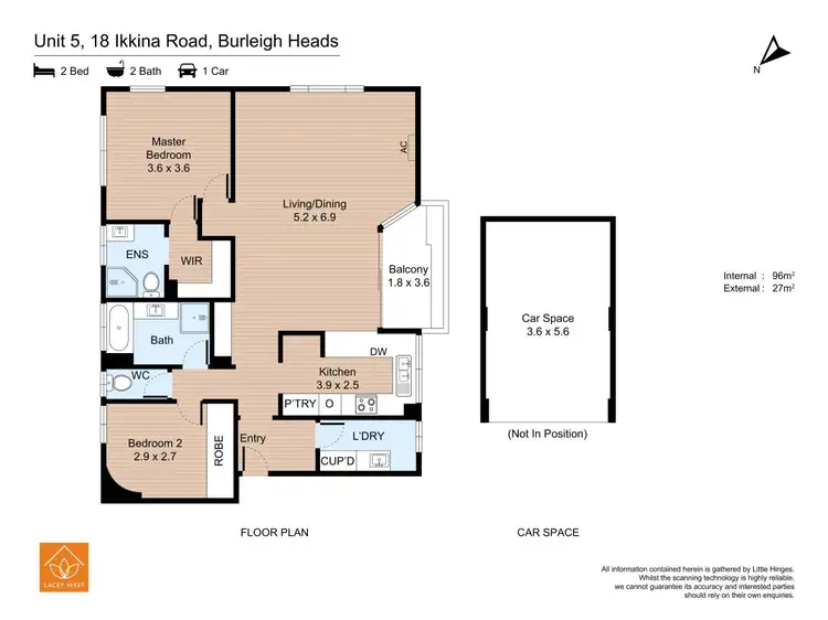 Floorplan of Homely unit listing, 5/18 Ikkina Road, Burleigh Heads QLD 4220