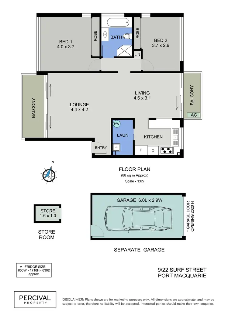 Floorplan of Homely unit listing, 9/22 Surf Street, Port Macquarie NSW 2444