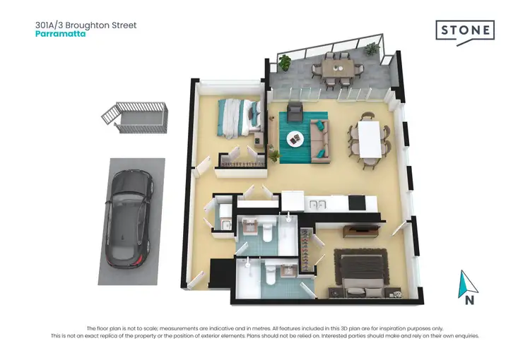 Floorplan of Homely apartment listing, 301A/3 Broughton Street, Parramatta NSW 2150