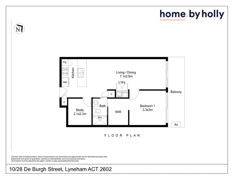 Floorplan of Homely apartment listing, 10/28 De Burgh Street, Lyneham ACT 2602