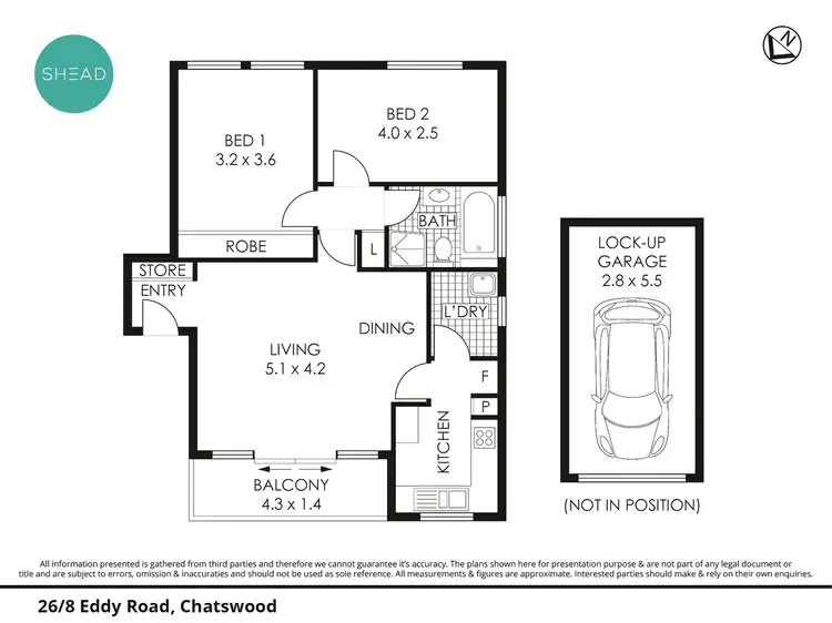 Floorplan of Homely apartment listing, 26/8-10 Eddy Road, Chatswood NSW 2067