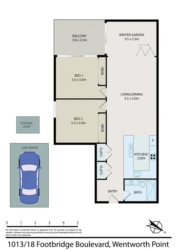 Floorplan of Homely apartment listing, 1013/18 Footbridge Boulevard, Wentworth Point NSW 2127