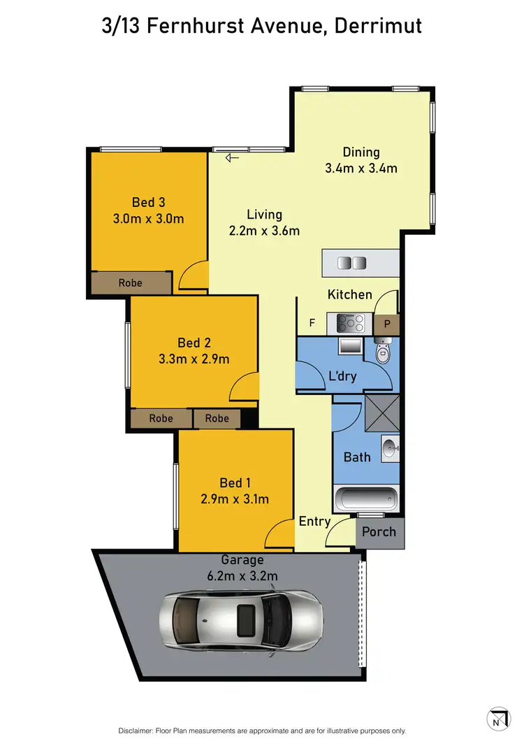 Floorplan of Homely house listing, 3/13 Fernhurst Avenue, Derrimut VIC 3026