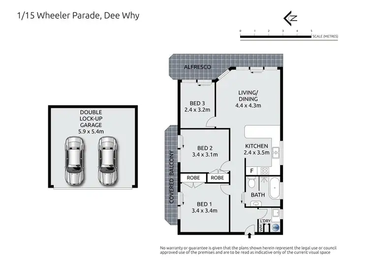 Floorplan of Homely apartment listing, 1/15 Wheeler Parade, Dee Why NSW 2099