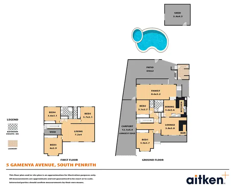 Floorplan of Homely house listing, 5 Gamenya Avenue, South Penrith NSW 2750