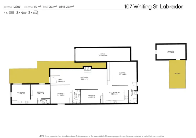 Floorplan of Homely house listing, 107 Whiting Street, Labrador QLD 4215