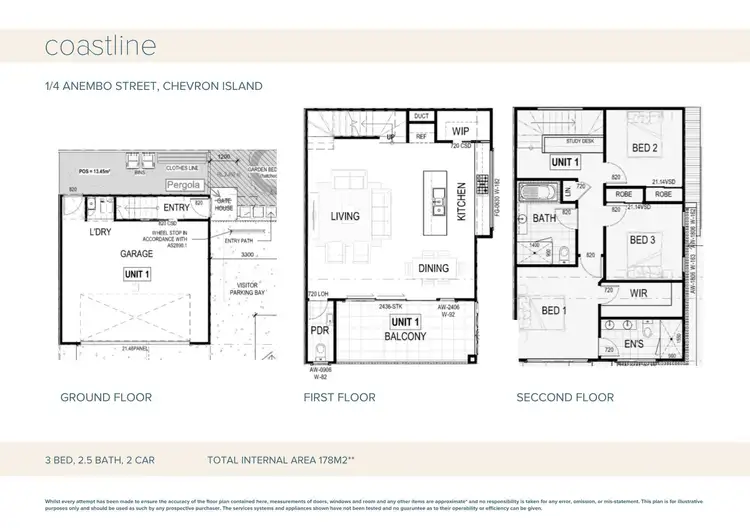 Floorplan of Homely townhouse listing, 1/4 Anembo Street, Chevron Island QLD 4217