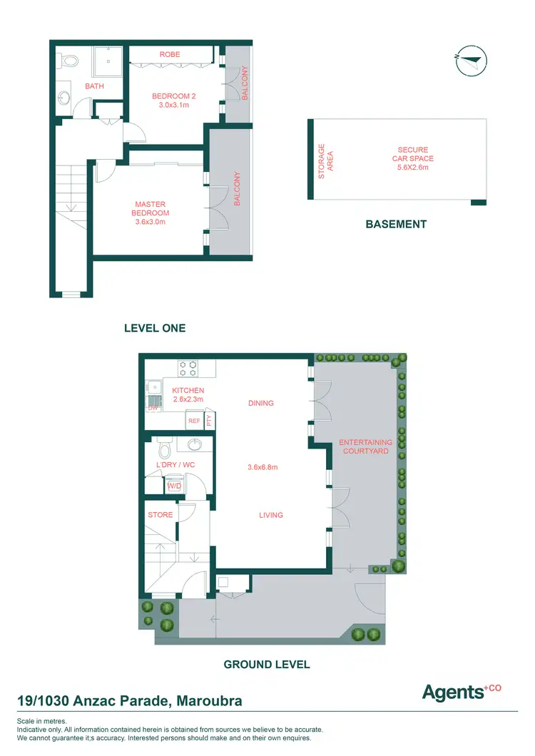 Floorplan of Homely townhouse listing, 19/1030-1036 Anzac Parade, Maroubra NSW 2035