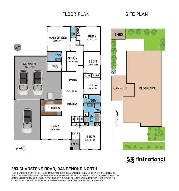 Floorplan of Homely house listing, 283 Gladstone Road, Dandenong North VIC 3175