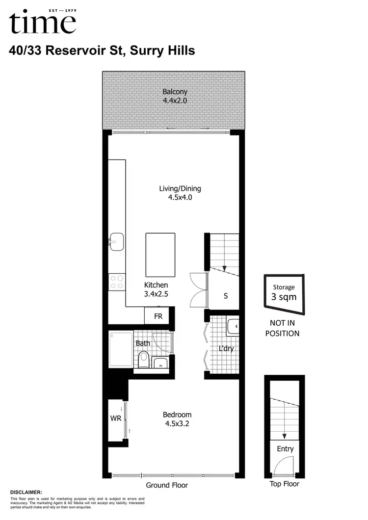 Floorplan of Homely apartment listing, 40/33 Reservoir Street, Surry Hills NSW 2010