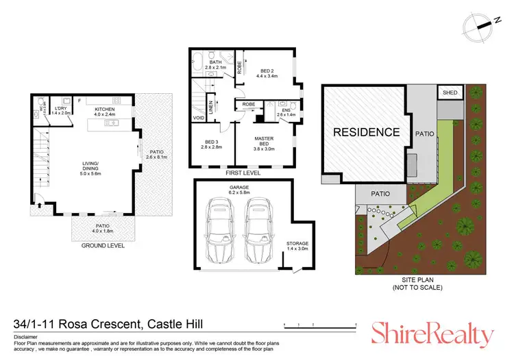 Floorplan of Homely unit listing, 34/1-11 Rosa Crescent, Castle Hill NSW 2154
