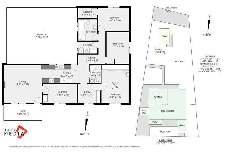 Floorplan of Homely house listing, 4 Ward Street, Whyalla SA 5600