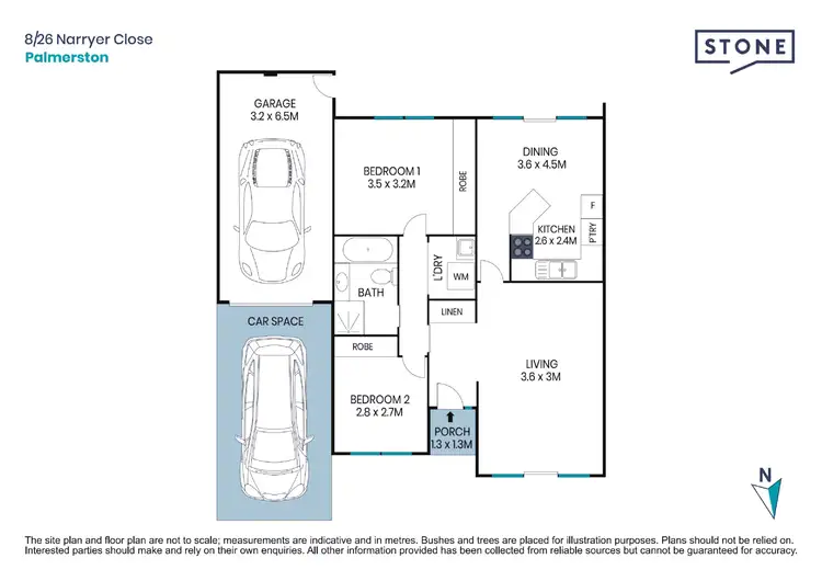 Floorplan of Homely townhouse listing, 8/26 Narryer Close, Palmerston ACT 2913