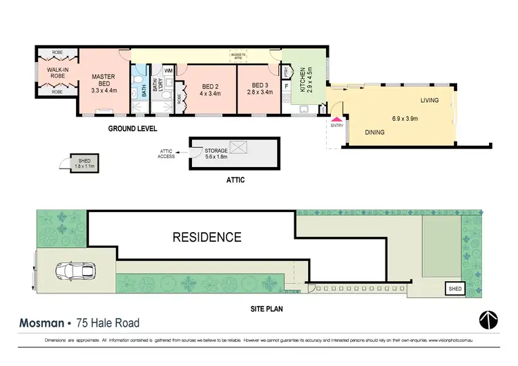 Floorplan of Homely semi-detached listing, 75 Hale Road, Mosman NSW 2088
