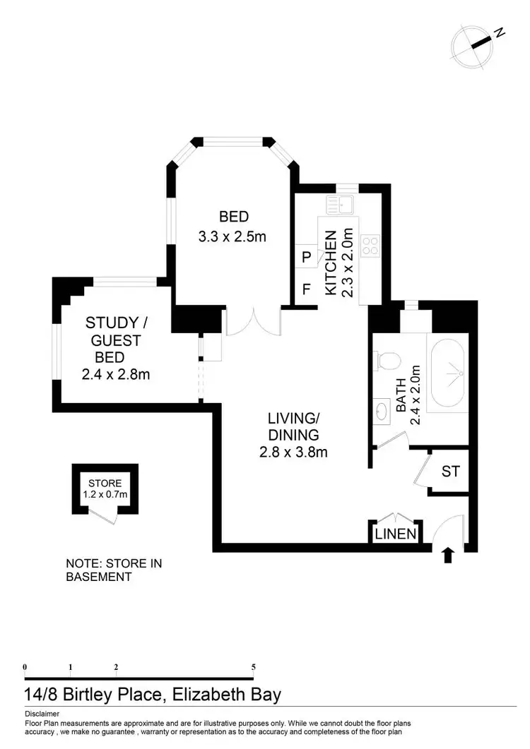 Floorplan of Homely apartment listing, 14/8 Birtley Place, Elizabeth Bay NSW 2011