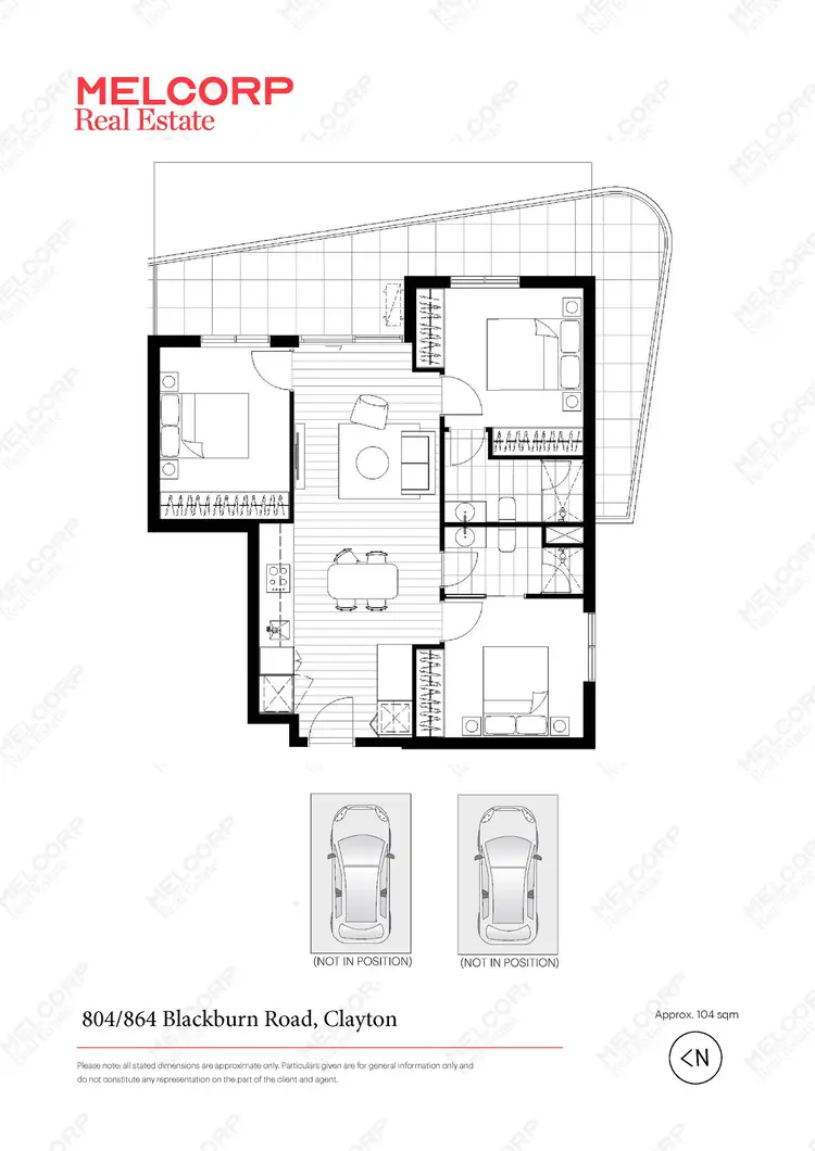 Floorplan of Homely apartment listing, M-City 804/864 Blackburn Road, Clayton VIC 3168