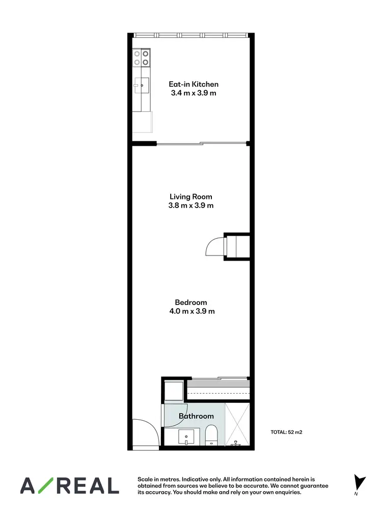 Floorplan of Homely apartment listing, 1402/565 Flinders Street, Melbourne VIC 3000