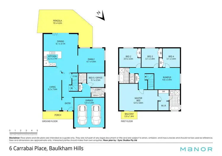 Floorplan of Homely house listing, 6 Carrabai Place, Baulkham Hills NSW 2153