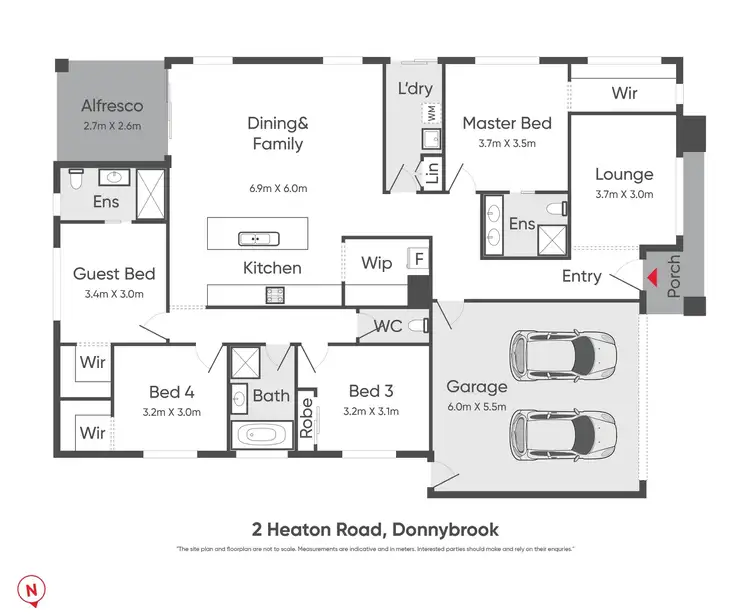Floorplan of Homely house listing, 2 Heaton Road, Donnybrook VIC 3064