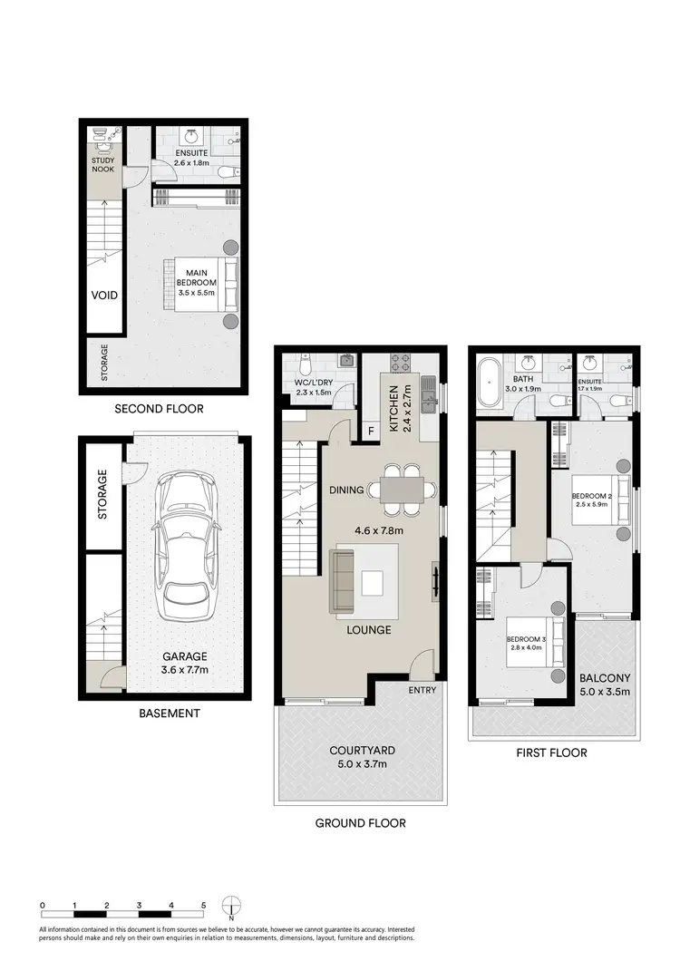 Floorplan of Homely townhouse listing, 1/173-179 Pennant Hills Road, Thornleigh NSW 2120
